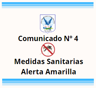 Comunicado nº 4 Medidas Sanitarias por Alerta Amarilla