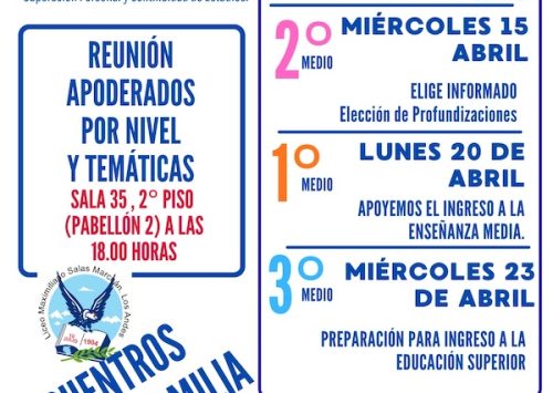 Invitación a Encuentro con apoderados