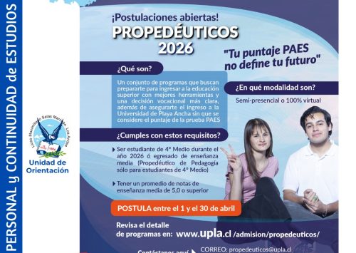 Atención Estudiantes de 4° Medio: Propedeútico UPLA
