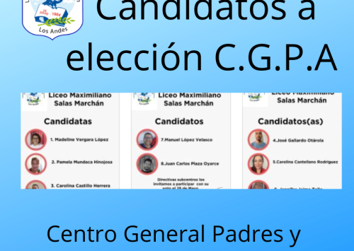 CANDIDADTURAS A ELECCIONES CENTRO  GRAL. PADRES Y APODERADOS
