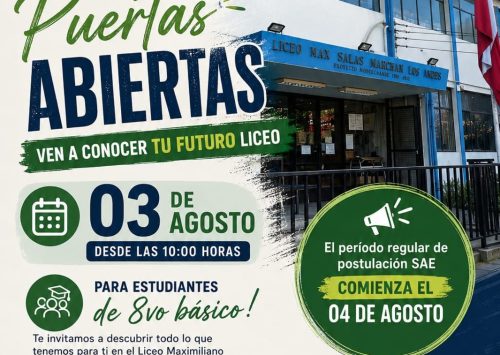 ¡Liceo Maximiliano Salas  abre sus puertas!